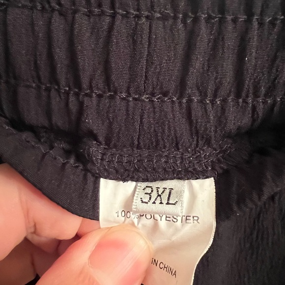 Black Harem type pants. Never worn but no tag. Black with orange drawstring. - Picture 2 of 2